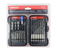 TIMco Driver Bit and Ground Jobber Drill Bit Set Mixed - (Set 20) - MIX20SET