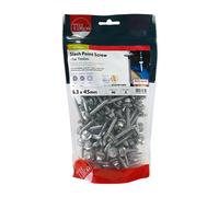 Timco DS45W16BB Slash Point Screws - Hex - For Timber - Exterior - Silver - With Epdm Washer 6.3 X 45 TIMbag 90