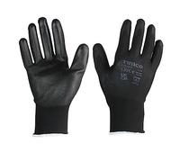 Timco - Durable Grip Gloves - PU Coated Polyester - Multi Pack (Size Large - 12 Pieces)