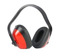 TIMCO Ear Defenders - Adjustable ear cups for comfort - 27.6dB - Red - One Size