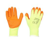 Timco - Eco-Grip Gloves - Crinkle Latex Coated Polycotton - Multi Pack (Size Large - 12 Pieces)