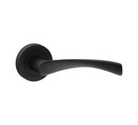 Timco Edleston Lever On Rose Door Handle 51mm Matt Black