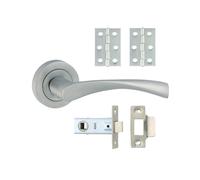 Timco Edleston Lever On Rose Door Pack - Satin Chrome Box 1 200352