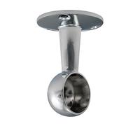 Timco End Brackets - For Round Tube - Polished Chrome TIMpac 2 204125P