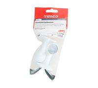 Timco End Brackets - For Round Tube - White TIMpac 2 204155P