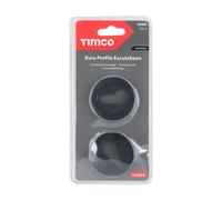 Timco Euro Profile Escutcheon - Matt Black Blister Pack 1 200880