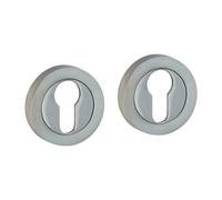 Timco Euro Profile Escutcheon - Polished & Satin Chrome Blister Pack 1 200421