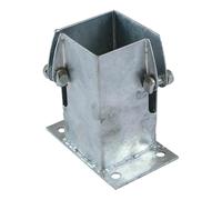 TIMCO Flush Fit Bolt Down Post Support Shoe Bolt Secure Hot Dipped Galvanised - 100mm