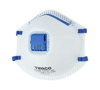 Timco - Ffp2 Moulded Masks With Valve (Size One Size - 10 Pieces)
