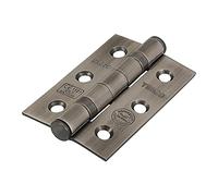 TIMCO Fire Door Hinge for Internal Residential Doors - Ball Bearing Hinge Antique Brass - 76 x 51 x 2.2