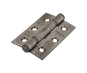 TIMCO Fire Door Hinge for Internal Residential Doors - Ball Bearing Hinge Antique Brass - 76 x 51 x 2.2