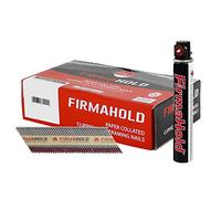 TIMCO FirmaHold Collated Clipped Head Ring Shank A2 Stainless Steel Nails & Fuel Cells - Shank 3.1 x 80 - Silver - Box of 1100