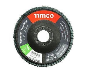 TIMCO Flap Disc Zirconium Type 29 Conical P40 Grit - 115 x 22.23