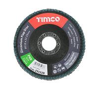TIMCO Flap Disc Zirconium Type 29 Conical P60 Grit - 115 x 22.23