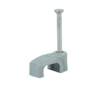 Timco Flat & Twin Cable Clips Grey - To fit 1.5mm (100 Pack)