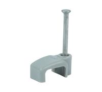 Timco Flat & Twin Cable Clips Grey - To fit 2.5mm (100 Pack)