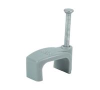 Timco - Flat Twin & Earth Cable Clips - Grey (Size To Fit 10.0mm - 100 Pieces)