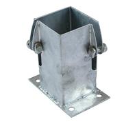 TIMCO Flush Fit Bolt Down Post Support Shoe Bolt Secure Hot Dipped Galvanised - 75mm