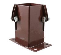 Timco Flush Fit Bolt Down Post Support Shoe Bolt Secure Oxide Red - 100mm