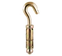 Timco - Forged Hooks With Shield Anchors - Yellow (Size M8 - 2 Pieces)