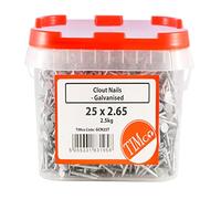 TIMco GALVANISED CLOUT NAILS (2.5kg TUB) 40 x 2.65
