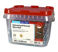 TIMco GALVANISED ROUND WIRE NAILS (2.5kg TUB) 75 x 3.75