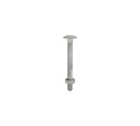Timco Galvanised Steel Dome Head Carriage Bolts & Hex Nuts (Silver) - M8 x 75mm (50 Pack Box)