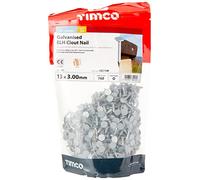 TIMCO Galvanized ELH Clout Nails - 13 x 3.00 - Extra Clamping - Perfect for Fitting Roofing Felt and plasterboard - 1kg Bag - Silver