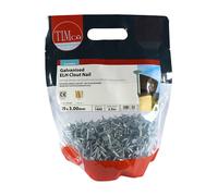 TIMCO Galvanized ELH Clout Nails - 20 x 3.00 - Extra Clamping - Perfect for Fitting Roofing Felt and plasterboard - 2.5kg Bag - Silver
