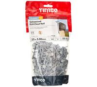 TimCo GEC25B Galvanized ELH Clout Nails 25 x 3.00 - (1kg Bag), Silver