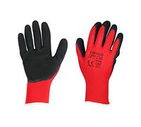 Timco General handling gloves, Size: LARGE, Colour: Red, Tough light Grip Gloves - Sandy Latex Coated Polyester, Quantity: 1 in Pack