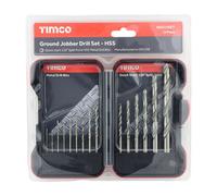 Timco - Ground Jobber Drills Set - Hss (Size 15Pcs - 15 Pieces)