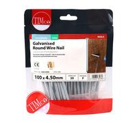 TIMCO Round Wire Nails Galvanised - GRW100MB- you get 6