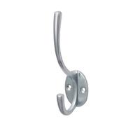 Timco - Hat & Coat Hook - Satin Chrome (Size 125 X 32mm - 1 Each)