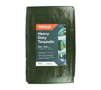 Timco Heavy Duty Tarpaulin Green - 4 X 5M