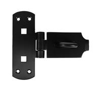 Timco Heavy Duty Vertical Pattern Hasp & Staple Bolt On Black - 6"