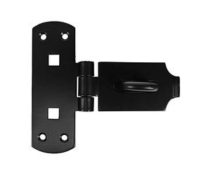 TIMCO Heavy Duty Vertical Pattern Hasp & Staple Bolt On Black - 6"