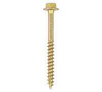 TIMco Hex Flange Advanced Coach Screws 6.0 x 80mm (Pack of 10) - Yellow