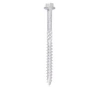 Timco Hex Flange Head Exterior Silver Timber Screws - 6.0 X 80 (10Pcs)