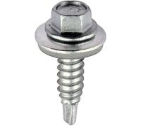 Hex Head Self Drilling Stitching Steel Screws 6.3mm 22mm Pack of 100