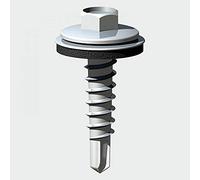 TIMCO Hex Stitching Screw - 6.3 x 25 and Washer M16 - Silver Ruspert - Box of 100