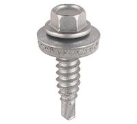 TIMco Hex Stitching Screw 6.3 x 25mm Silver Ruspert (Box of 100)