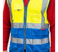 Timco Hi-Visibility Executive Vest - Yellow & Blue Bag 1 HVVYBXL