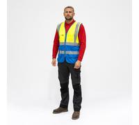 Timco Hi-Visibility Executive Vest - Yellow & Blue Bag 1 HVVYBXXL