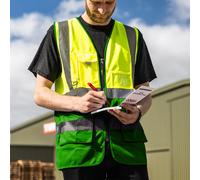 Timco Hi-Visibility Executive Vest - Yellow & Green Bag 1 HVVYGMED