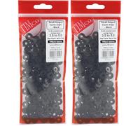 TIMCO Hinged Screw Caps Small Black - To fit 3.0 to 4.5 Screw (Pack of 2)