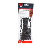 Timco - Hinged Screw Caps - Small - Brown (Size To fit 3.0 to 4.5 Screw - 100 Pieces)
