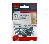 Timco HM25025P Masonry Nails - Zinc 2.5 X 25 TIMpac 50