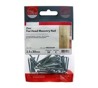 Timco HM25030P Masonry Nails - Zinc 2.5 X 30 TIMpac 50