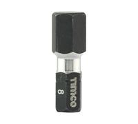 TIMCO Impact Driver Bits Hex - 8HX25X6 - Pack of 10- you get 3